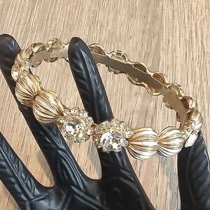 Vintage Two Toned Rhinestone Bangle
